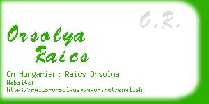 orsolya raics business card